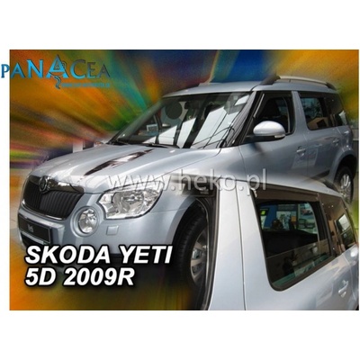 Deflektory Heko Škoda Yeti 2009 predné + zadné
