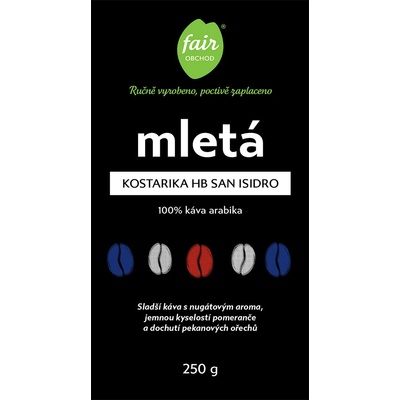 Fairobchod Mletá káva Kostarika HB San Isidro 0,5 kg