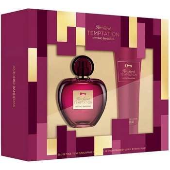 Antonio Banderas Her Secret Temptation Комплект с Парфюм EDT за жени 75ml