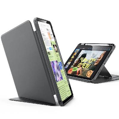 Удароустойчив хибриден кейс за iPad 10 (2022), iPad 11 (2025) - ESR Flip Hybrid Protective Stand Case (черен)
