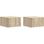 vidaXL Стенен страничен масичка 2 бр. Дъб сонома 34, 5 x 33 x 20 см (898770)