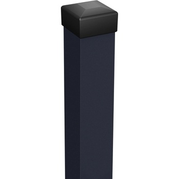 Barcelona Plotový stĺpik pre plotové pole, antracitová šedá, RAL 7016, 170 × 5 x 5 cm, oceľ, W6749