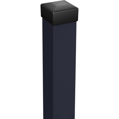 Barcelona Plotový stĺpik pre plotové pole, antracitová šedá, RAL 7016, 170 × 5 x 5 cm, oceľ, W6749