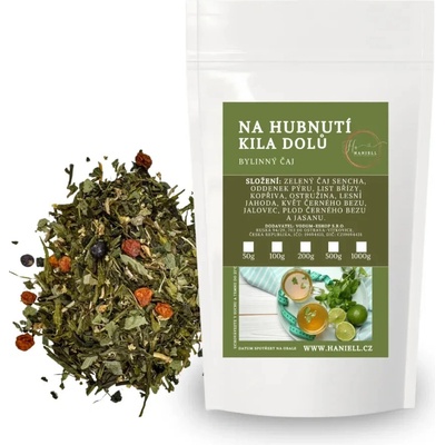 Haniell Čaj bylinný na hubnutí Kila dolů 500 g