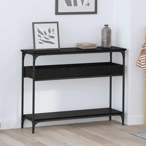 vidaXL Конзолна маса Черен дъб 100 x 29 x 75 см Инженерна дървесина (883524)