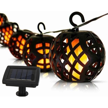 Garden King Solární světelný LED řetěz 6 luceren teplá bílá SL-1013