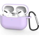 Techsuit Силиконов калъф с карабинер за Apple Airpods Pro 3 - Techsuit Silicone Case (лилав) (KF2356313)