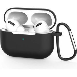 Techsuit Силиконов калъф с карабинер за Apple Airpods Pro 3 - Techsuit Silicone Case (черен) (KF2356304)