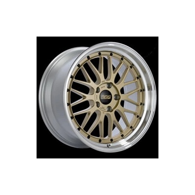 BBS LM 7,5x17 4x100 ET40 gold rim diamondcut