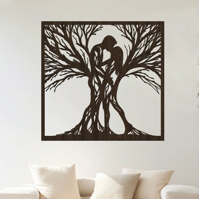 dřevo života Dřevěný strom SPOJENÍ Rozměry (cm): 80x80, Zvolte barvu dekoru: Wenge