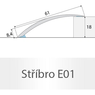 Profil Team Přechodový profil šampaň E02 61mm 1 m – Hledejceny.cz