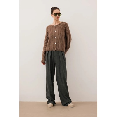 BIZUU Жилетка с вълна Bizuu ORNAMY (ORNAMY.BRAZOWY)