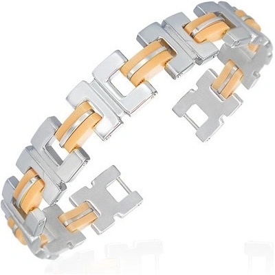 Šperky eshop ocelový s gumovými pásky oranžový Y34.7