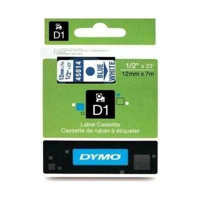 páska DYMO 45014 D1 Blue On White Tape (12mm) (S0720540)