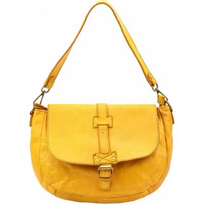 Dámská kožená crossbody kabelka VS 005 žlutá