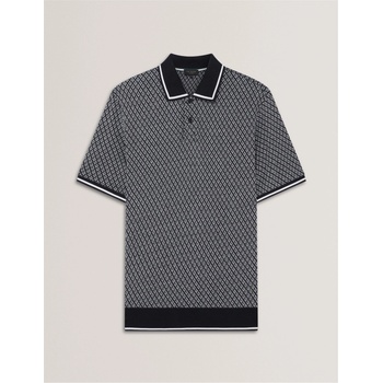 Ted Baker Блуза с яка Ted Baker Men's Texture Short Sleeve Polo Shirt - Navy