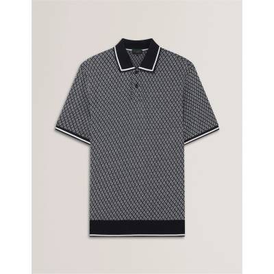 Ted Baker Блуза с яка Ted Baker Men's Texture Short Sleeve Polo Shirt - Navy