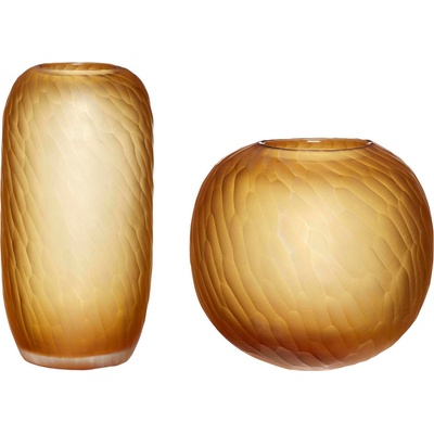 Hübsch Вази Hübsch стъкло големи оранжеви 2 бр (281201)