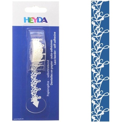 Samolepicí proužek délka 2m, šířka 10mm - Ornament, bílý