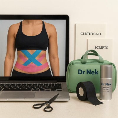 Online kurz Dr.Nek slim tejpování na zeštíhlení břicha a boků včetně příslušenství Varianta: Materiály v tištěné podobě