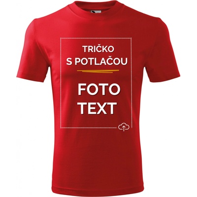 Tričko s potlačou červené