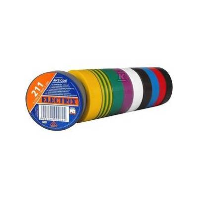 Electrical insulation tape ELECTRIX 211 19mm 20m different colors 10pcs