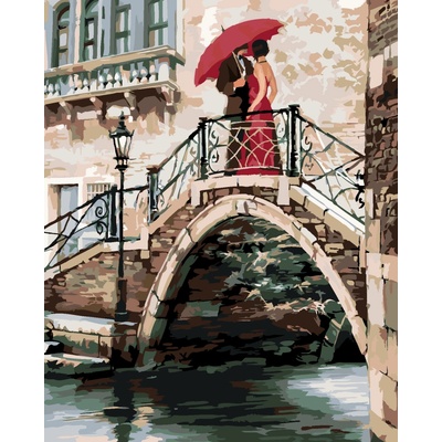 ZUTY Malování podle čísel PÁR NA MOSTĚ V BENÁTKÁCH RICHARD MACNEIL 40 x 50 cm