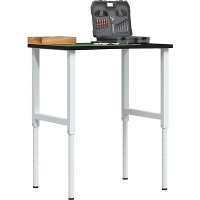 vidaXL Работна маса тъмнокафява Дъб от масивна дървесина (3309720)