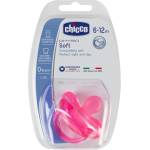 Chicco Силиконова залъгалка Chicco - Physio Soft, Момиче, 6-16 m (N0312)