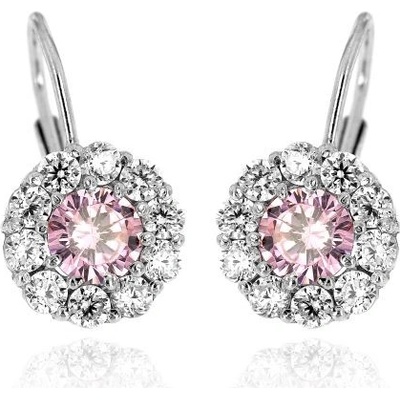 Zlatnictví U Kostela dámské náušnice s růžovým kamenem 574r