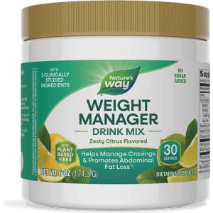 Nature's Way Формула за контрол на апетита, теглото и коремните мазнини - Weight Manager - 174.3 g прах, с вкус на цитрусови плодове (14989)