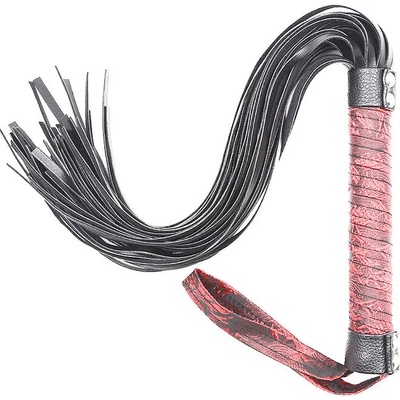 SuperLove Design Flogger Black with Red Handle
