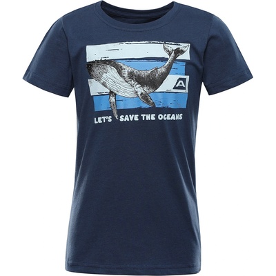 Alpine Pro Детска тениска от органичен памук ALPINE PRO TERMESO 2 синьо крило на патица варианта pc ALPINE PRO | Sin | Момчешки | 104/110