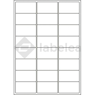 Labelea Samolepiace etikety 64x33,9 mm biele papierové, na hárku A4, pre laserovú a atramentovú tlač, Farba etikiet Biela, Počet hárkov v balení 100 EPY064034W024S