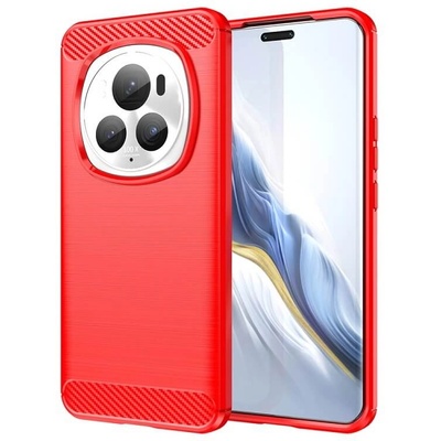 GKK Противоударен Калъф за Honor Magic 6 Pro, Premium Carbon Case, Червен (5906601819552)