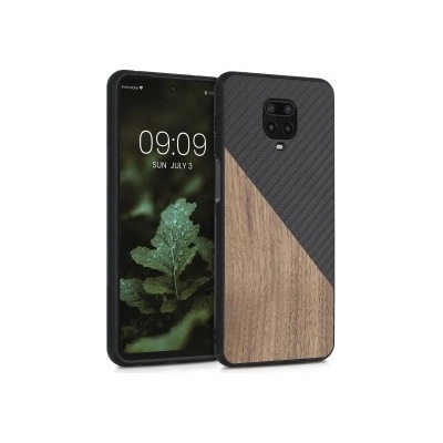 Kwmobile Dřevěné Xiaomi Redmi Note 9S / 9 Pro / 9 Pro Max tmavě hnědé