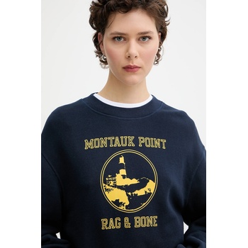 rag & bone Суичър Rag & Bone в тъмносиньо с принт WCC25PH021V121 (WCC25PH021V121)
