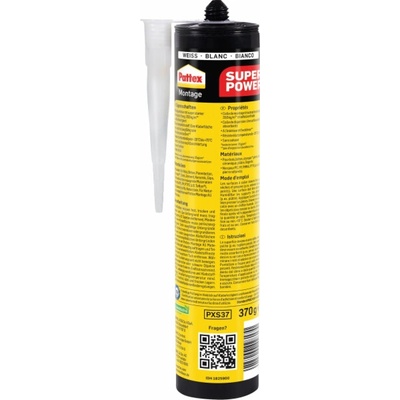 Stavební lepidlo Pattex, montážní lepidlo, super výkonná kartuše, silná počáteční přilnavost, 370 g
