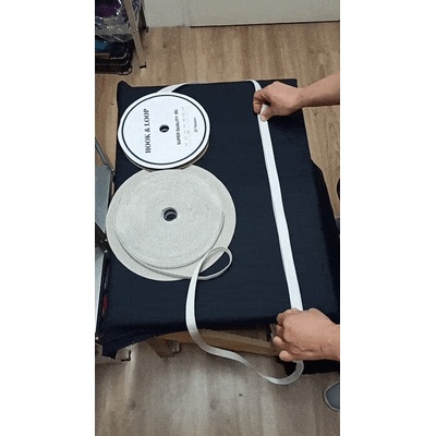 Zip elastický 30 mm barva bílá, metráž