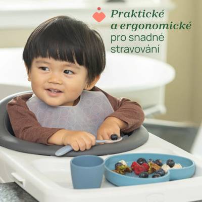 Chicco Lžička silikonová Soft modrá 2 ks
