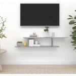 vidaXL ТВ рафт стенен монтаж сив сонома 125x18x23 см инженерно дърво (815877)