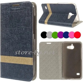 Image 1 of Huawei Ascend Y550 Wallet Кожен Калъф + Скрийн Протектор