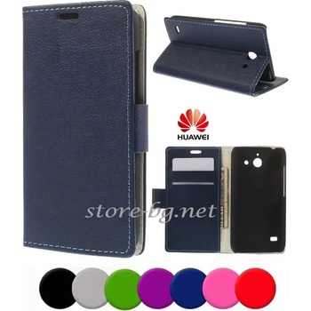 Image 1 of Huawei Ascend Y550 Magnetic Wallet Кожен Калъф + Протектор