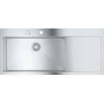 GROHE - Кухненска мивка K1000 с автоматичен сифон, 116x52 cm, четкана неръждаема стомана 31581SD1 (31581SD1) Мивка за вграждане