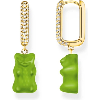 Thomas Sabo x Haribo kusová náušnice Green goldbear CR727-414-6