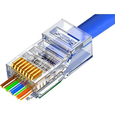 Conexpro průchozí konektor RJ45 UTP, CAT6, Wire Cross RJ45-6W