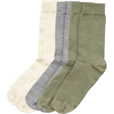 Devold Vlnené ponožky DAILY MERINO LIGHT SOCK 3PK Sivá Khaki béžová