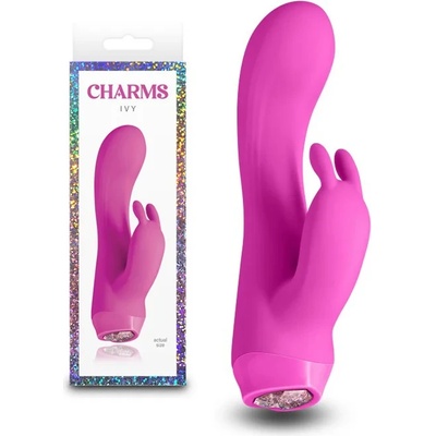 Вибратор с клитор стимулатор, 13, 4см. - Charms Ivy Magenta (NSTOYS1099)