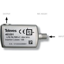 Televes Filtr LTE 403201 (propustný pro 5-694 MHz) - LTE2 ready