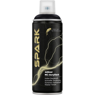 Spark akrylovánmatná 400 ml tmavočierna